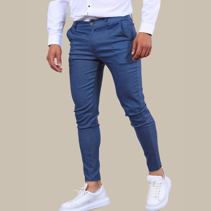 Men's Slim Fit Stretch Chino Trousers with Premium Cotton Blend For Summer