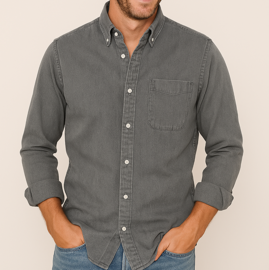 Men's Cotton Oxford Shirt – Classic Button-Down, Breathable Casual Fit