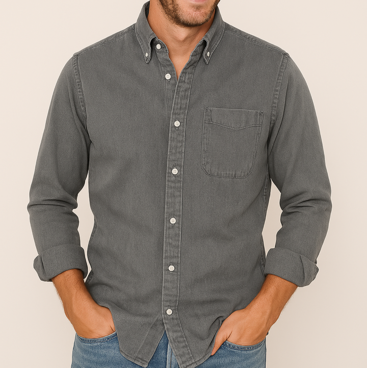 Men's Cotton Oxford Shirt – Classic Button-Down, Breathable Casual Fit