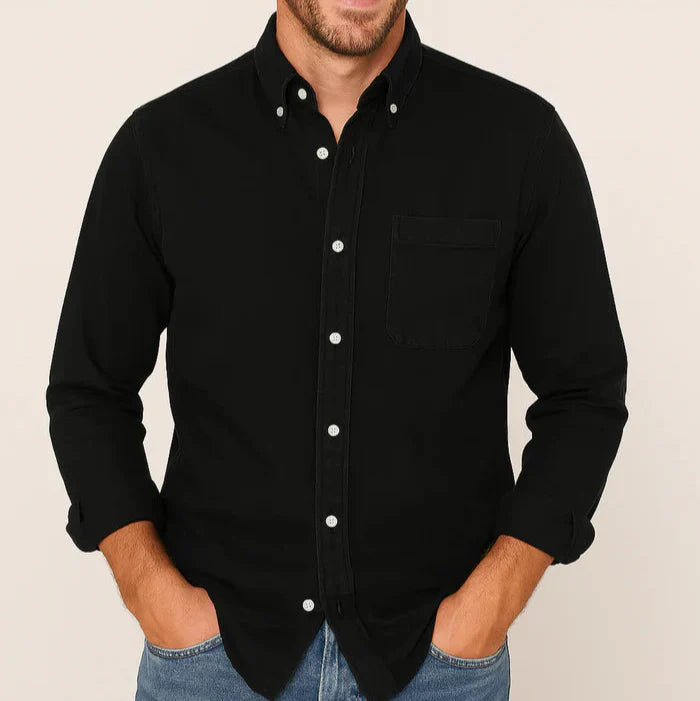 Men's Cotton Oxford Shirt – Classic Button-Down, Breathable Casual Fit