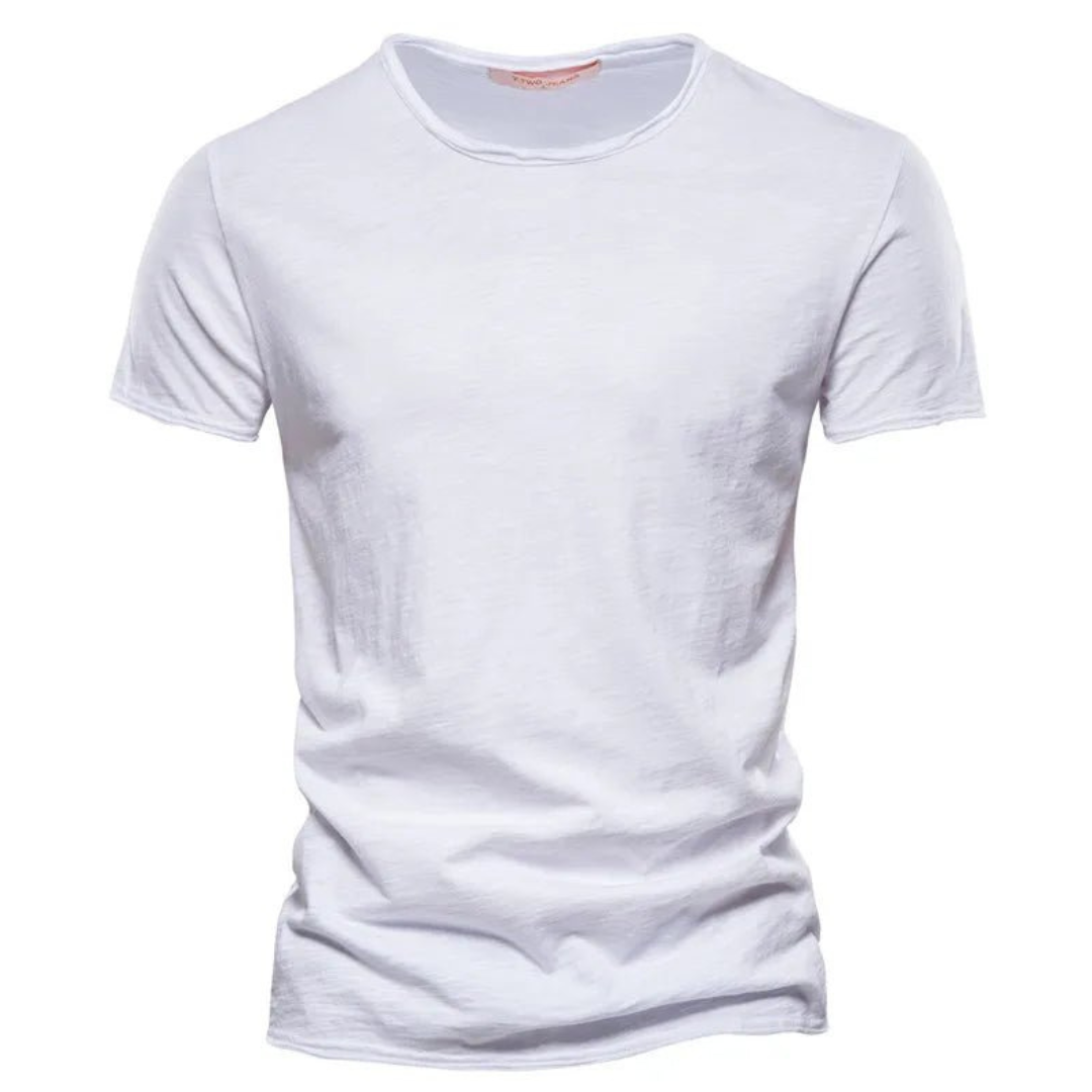 Men's Classic Anti-Sweat T-Shirt – Slim-fit Breathable Cotton Crew Neck