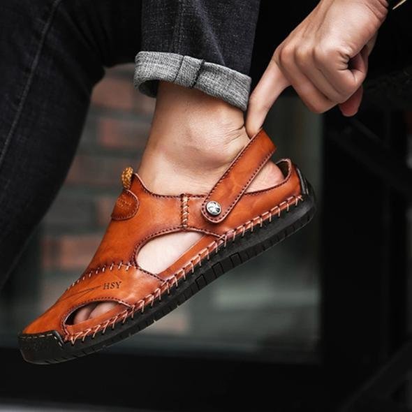 Men's Sandals Made from Soft, Breathable Leather – Comfortable Summer Footwear