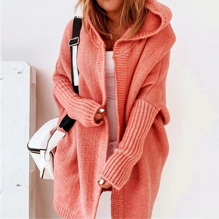 Elegant Women's Long Knit Cardigan Vest with Hood - Perfect for Fall & Winter Fashion