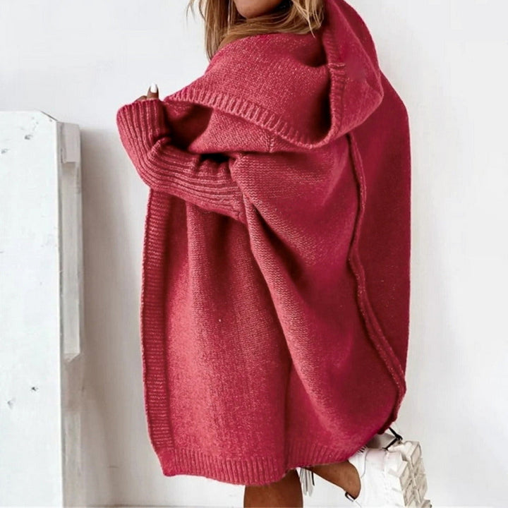 Elegant Women's Long Knit Cardigan Vest with Hood - Perfect for Fall & Winter Fashion