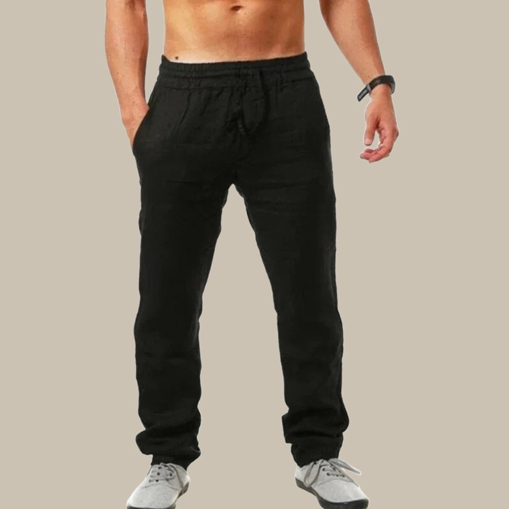 Men's Summer Trousers - Stylish Linen Look Trousers