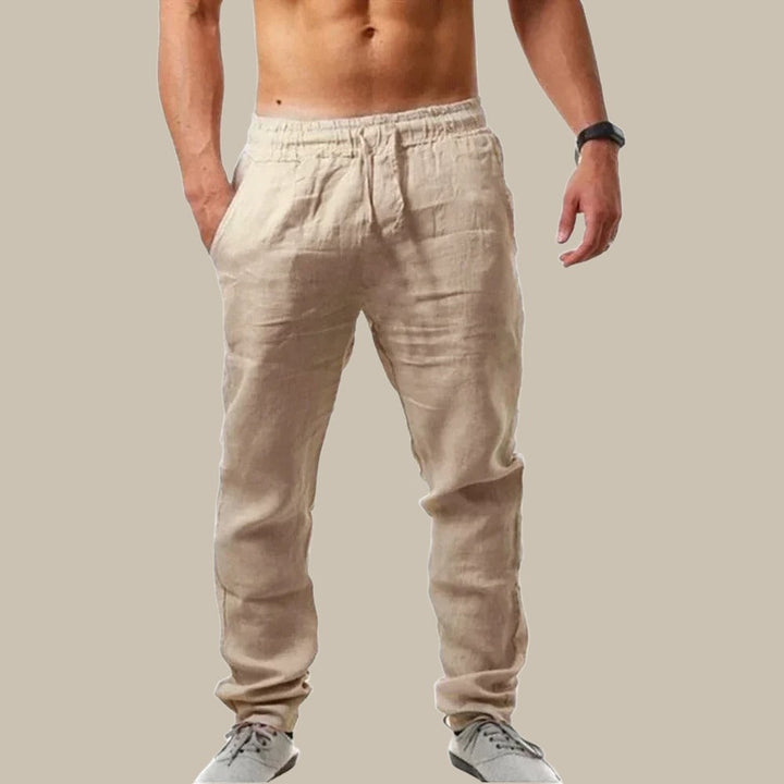 Men's Summer Trousers - Stylish Linen Look Trousers