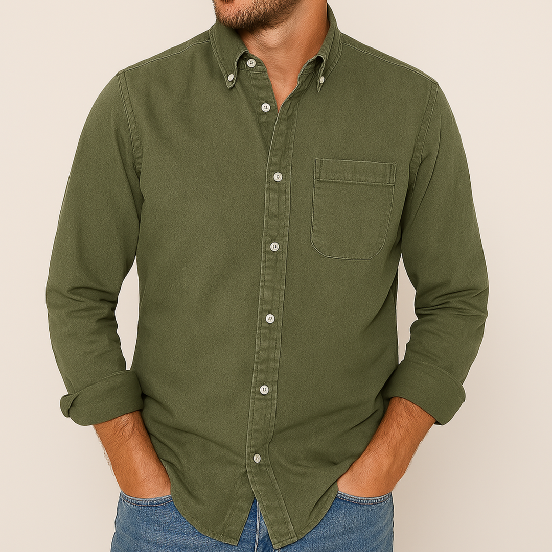 Men's Cotton Oxford Shirt – Classic Button-Down, Breathable Casual Fit