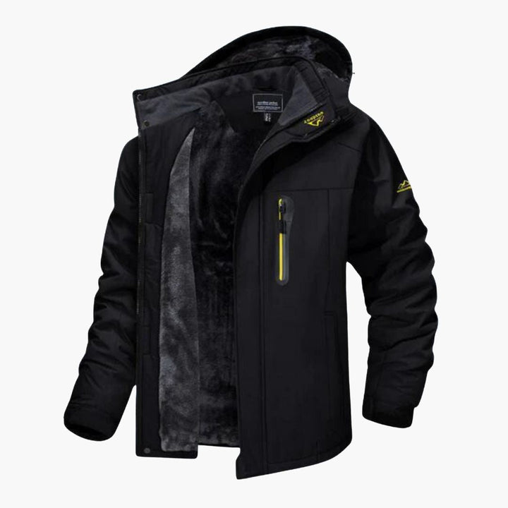 Men's Waterproof Fleece Jacket – Warm & Insulated Winter Coat for Cold Weather