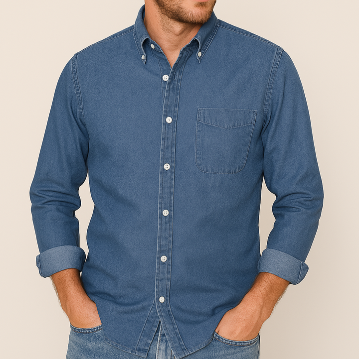 Men's Cotton Oxford Shirt – Classic Button-Down, Breathable Casual Fit