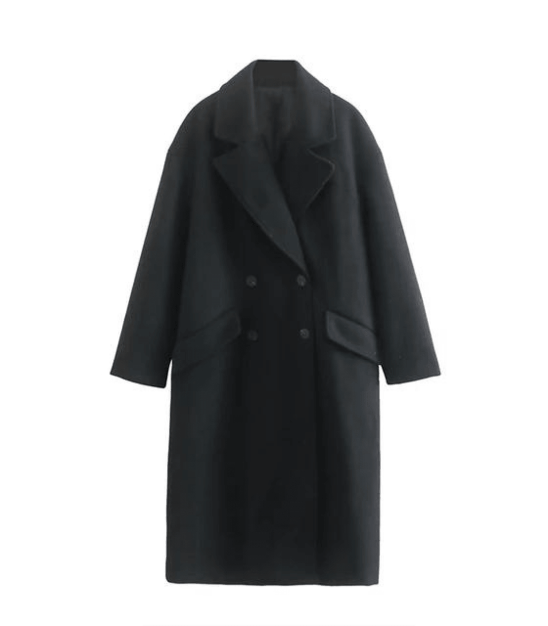 Elegant Women's Wool Coat - Classic Long Winter Jacket for Fall & Winter