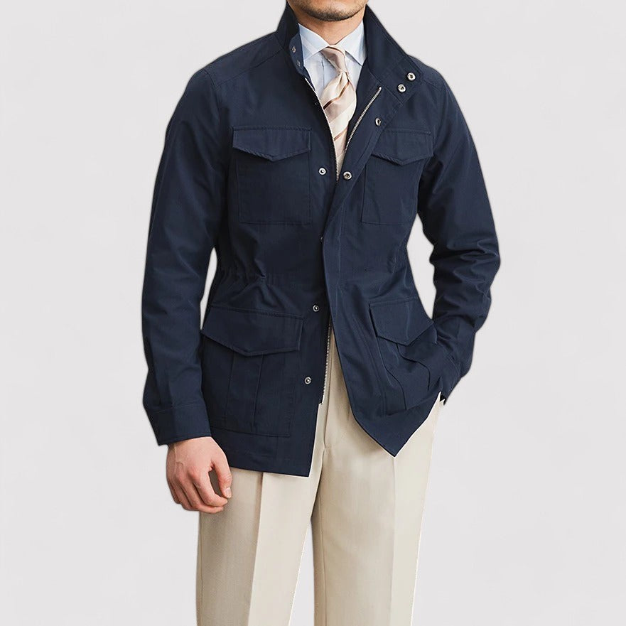 Men's Business Casual All Season Cotton Multi Pocket Jacket