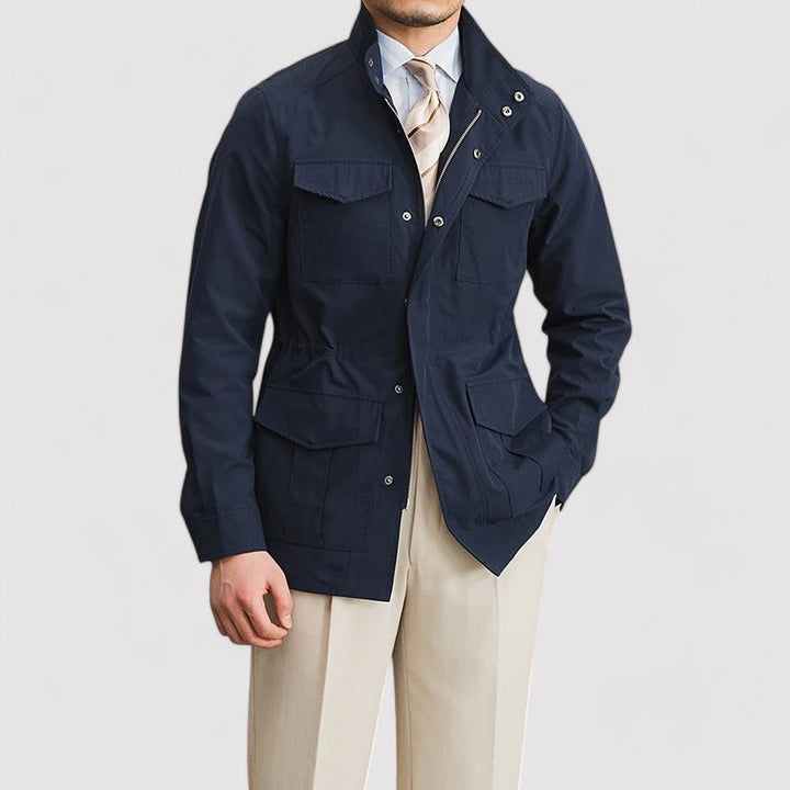 Men's Business Casual All Season Cotton Multi Pocket Jacket