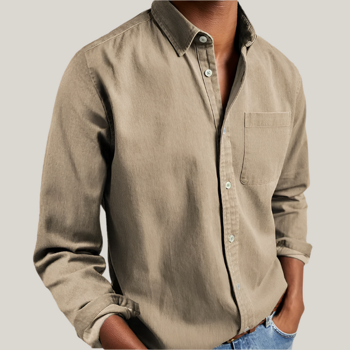 Antonio Long Sleeve Shirt | Classic Men's Cotton Business and Casual Shirt