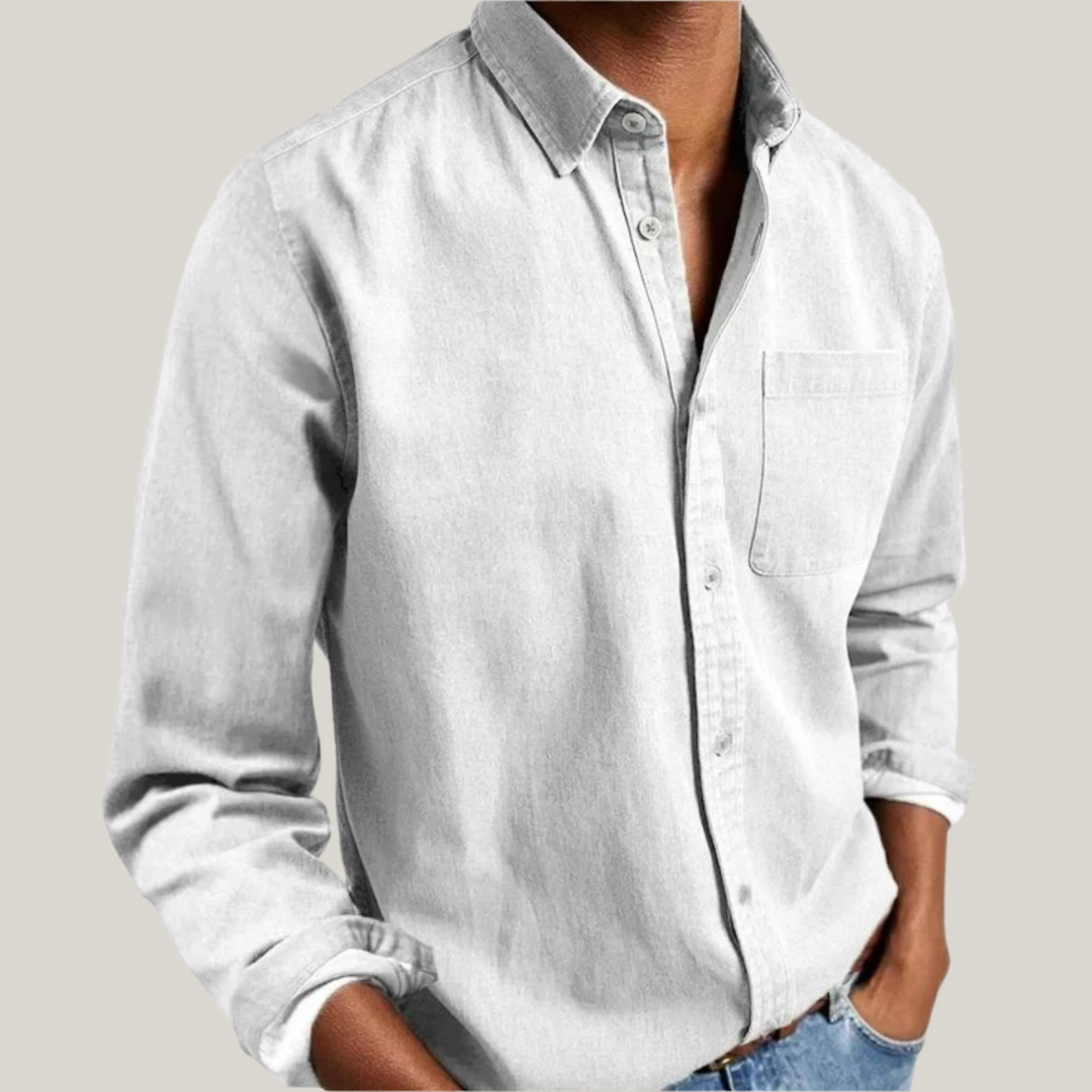 Antonio Long Sleeve Shirt | Classic Men's Cotton Business and Casual Shirt