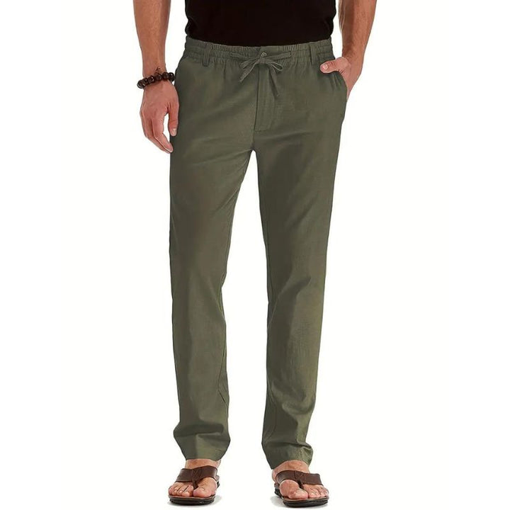 Men's Casual Loose Fit Summer Trousers with Comfortable Elastic Waistband