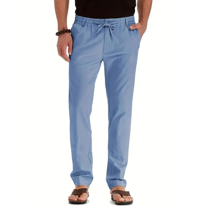 Men's Casual Loose Fit Summer Trousers with Comfortable Elastic Waistband