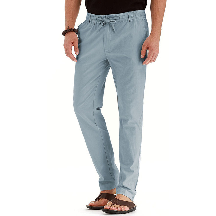 Men's Casual Loose Fit Summer Trousers with Comfortable Elastic Waistband