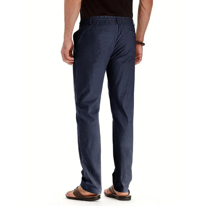 Men's Casual Loose Fit Summer Trousers with Comfortable Elastic Waistband