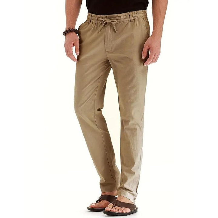 Men's Casual Loose Fit Summer Trousers with Comfortable Elastic Waistband