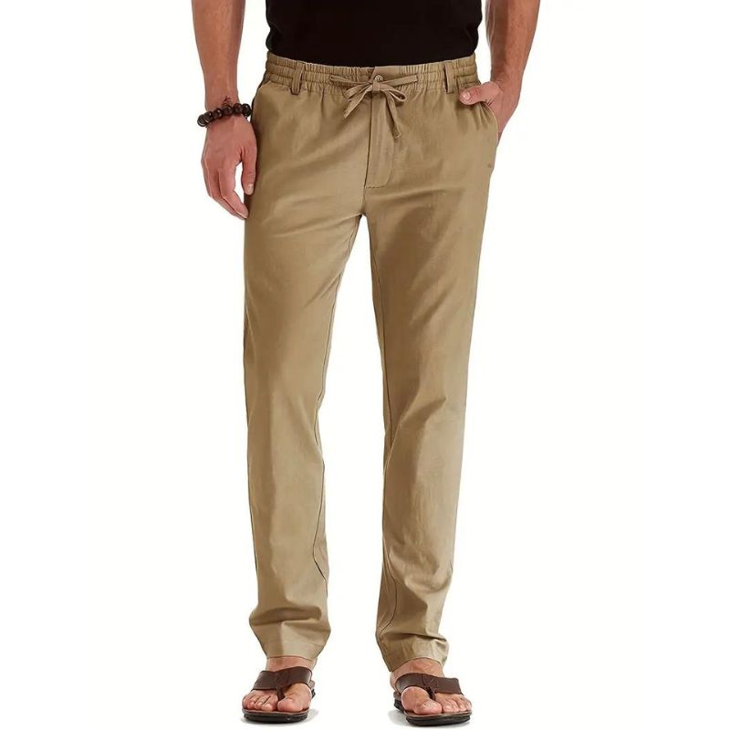 Men's Casual Loose Fit Summer Trousers with Comfortable Elastic Waistband