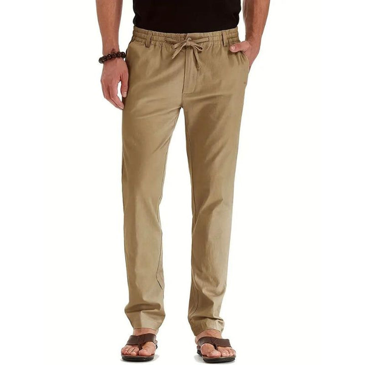 Men's Casual Loose Fit Summer Trousers with Comfortable Elastic Waistband