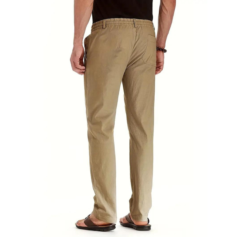 Men's Casual Loose Fit Summer Trousers with Comfortable Elastic Waistband