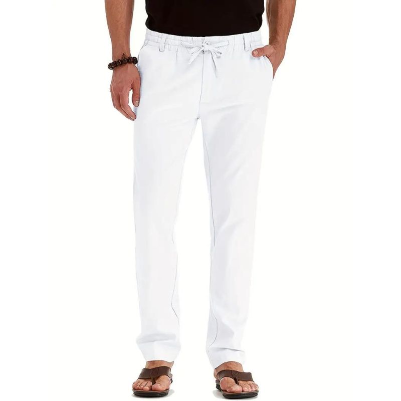 Men's Casual Loose Fit Summer Trousers with Comfortable Elastic Waistband