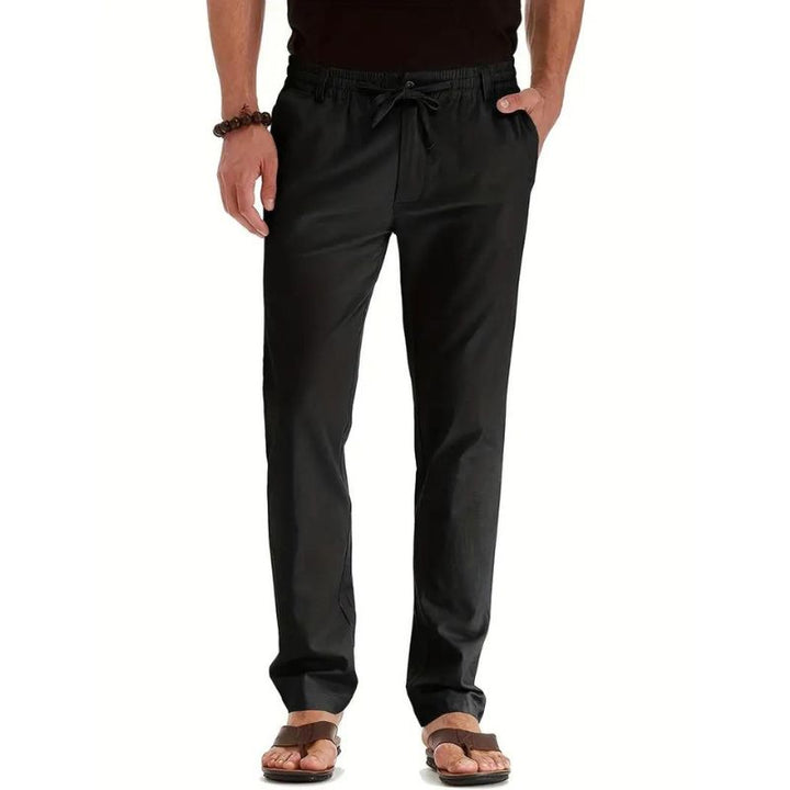 Men's Casual Loose Fit Summer Trousers with Comfortable Elastic Waistband