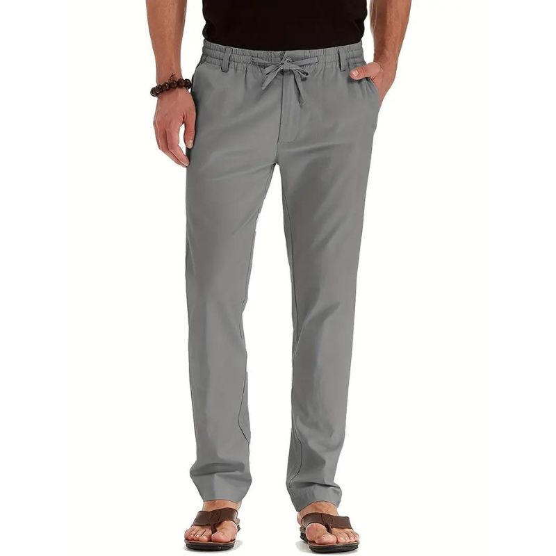 Men's Casual Loose Fit Summer Trousers with Comfortable Elastic Waistband