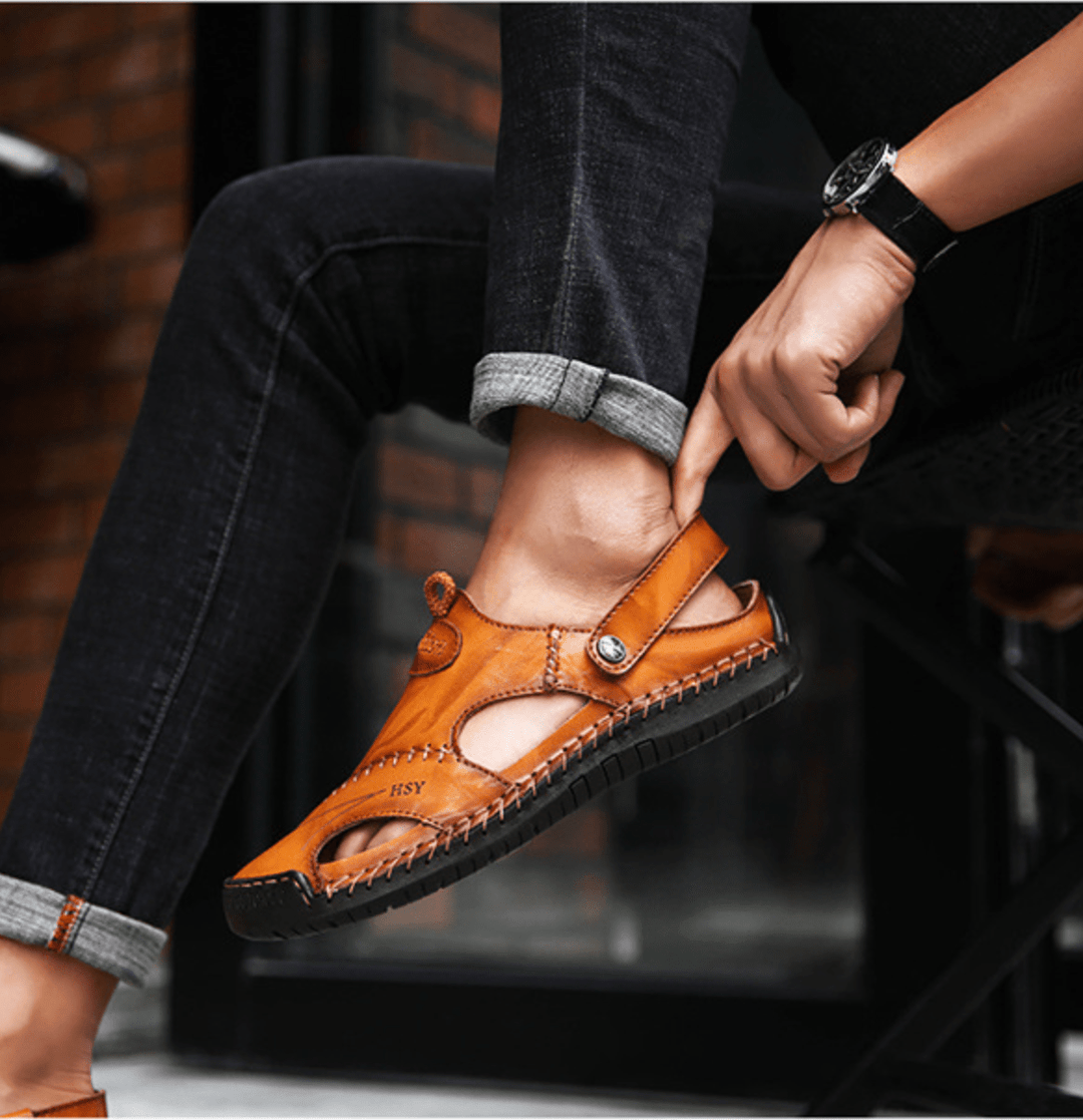 Men's Sandals Made from Soft, Breathable Leather – Comfortable Summer Footwear