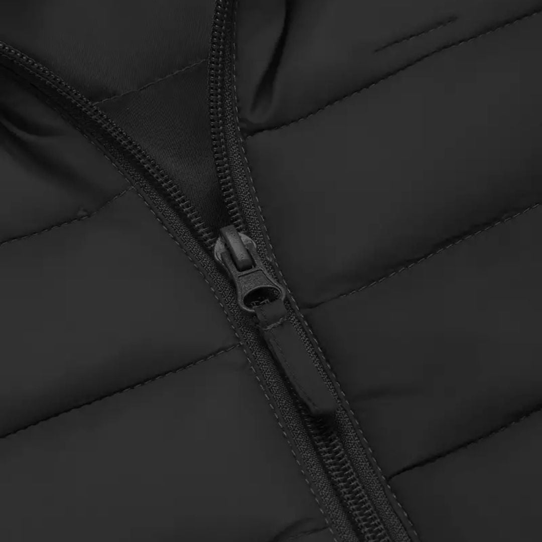 Black Classic Hooded Quilted Down Jacket