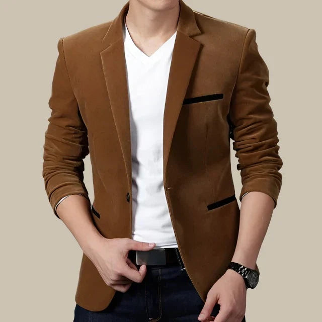 Brunello Blazer | Casual Italian velvet stylish Slim-Fit Jacket for men