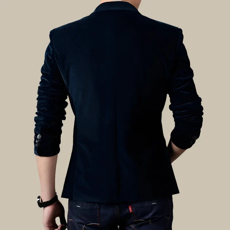 Men's Blazer Jacket - Casual Italian Velvet Stylish Slim Fit Jacket
