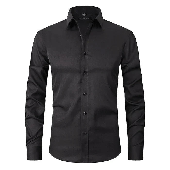 Men's Business Casual Stretch Long Sleeve Shirt