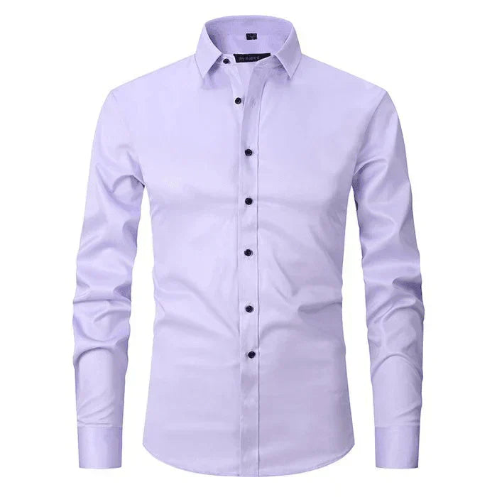 Men's Business Casual Stretch Long Sleeve Shirt