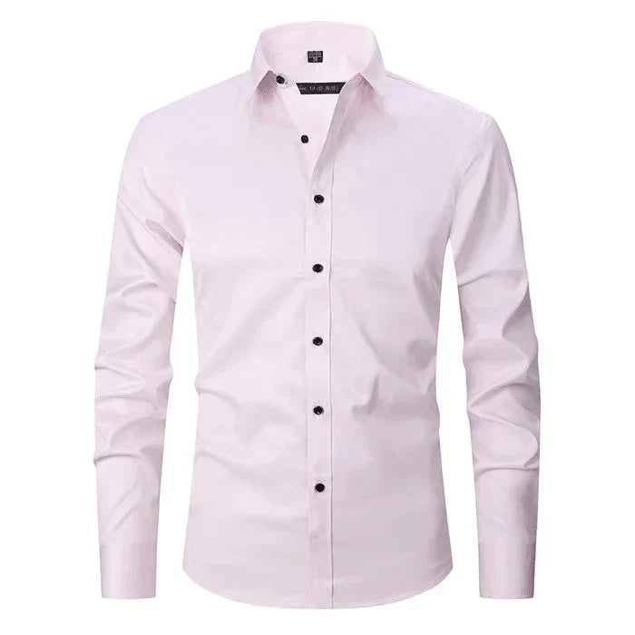 Men's Business Casual Stretch Long Sleeve Shirt