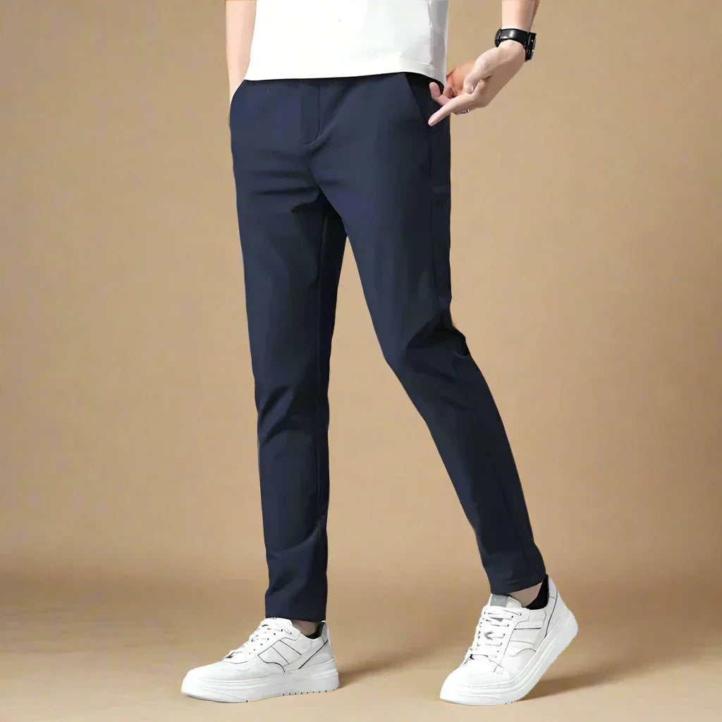 Technical Trousers | Business casual smart stretch trousers for men | Slim fit