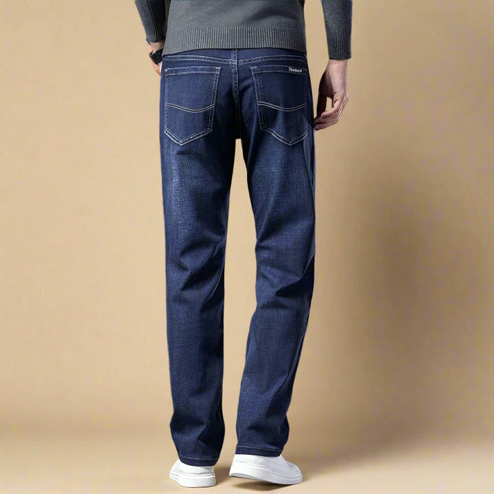 Men's Business Casual Stretch Jeans with Comfortable Regular Fit