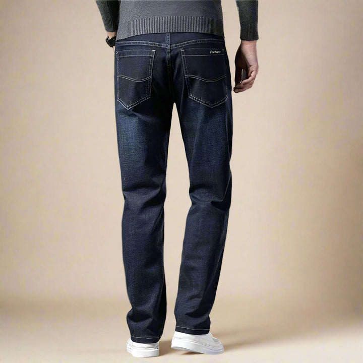 Men's Business Casual Stretch Jeans with Comfortable Regular Fit