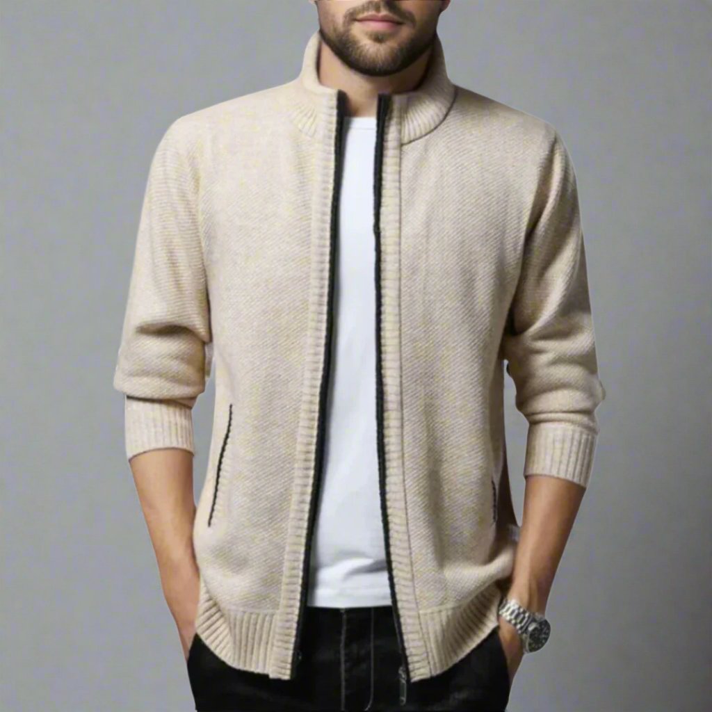 Casual Knitted Cardigan with zip