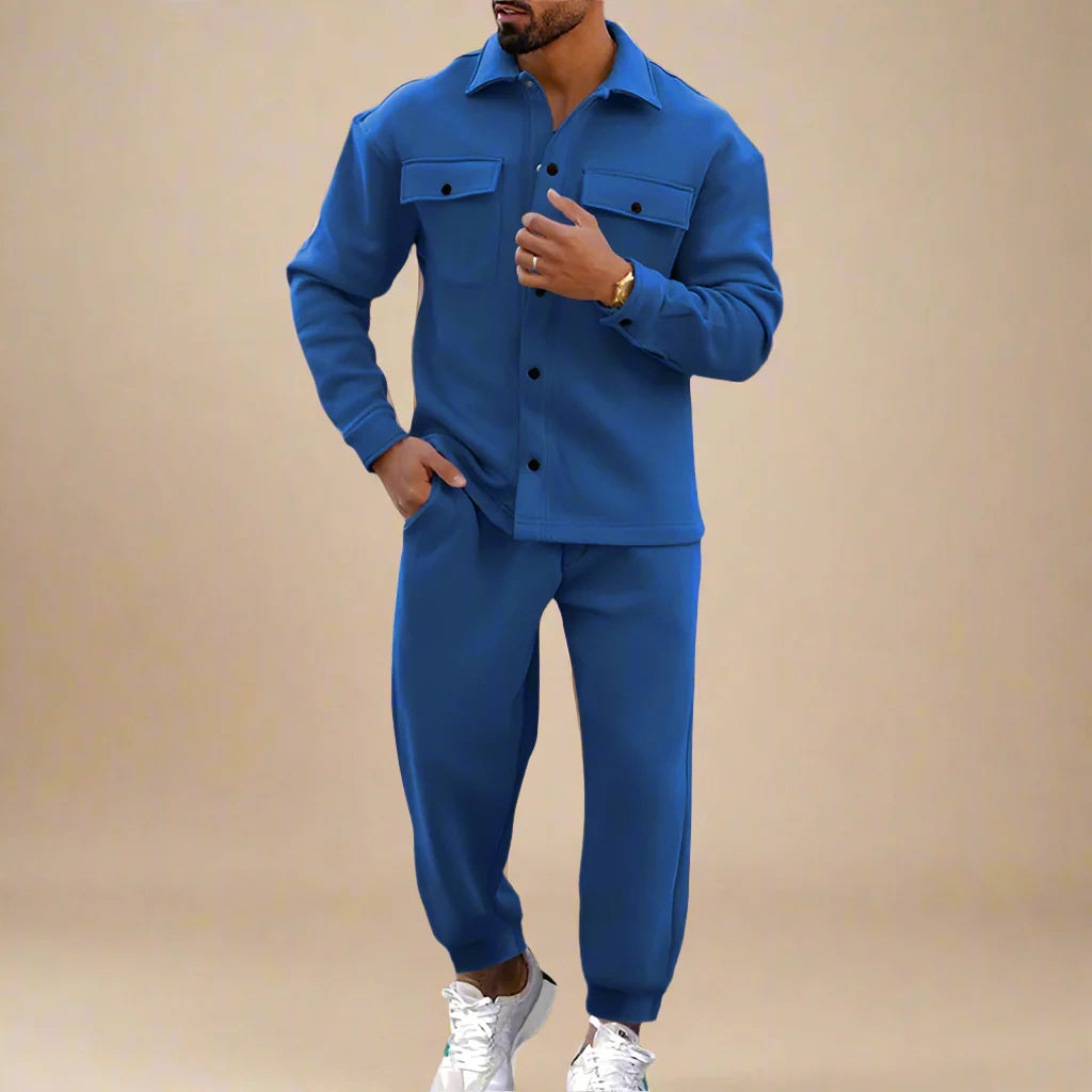 Men's Casual Two-Piece Cotton Tracksuit