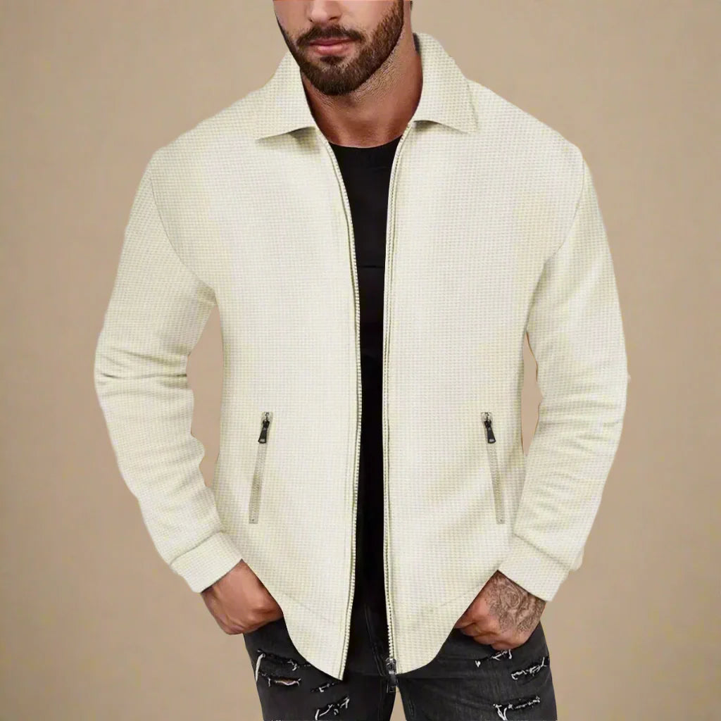 Men's Business Casual Mid-season Jacket With Folded Collar