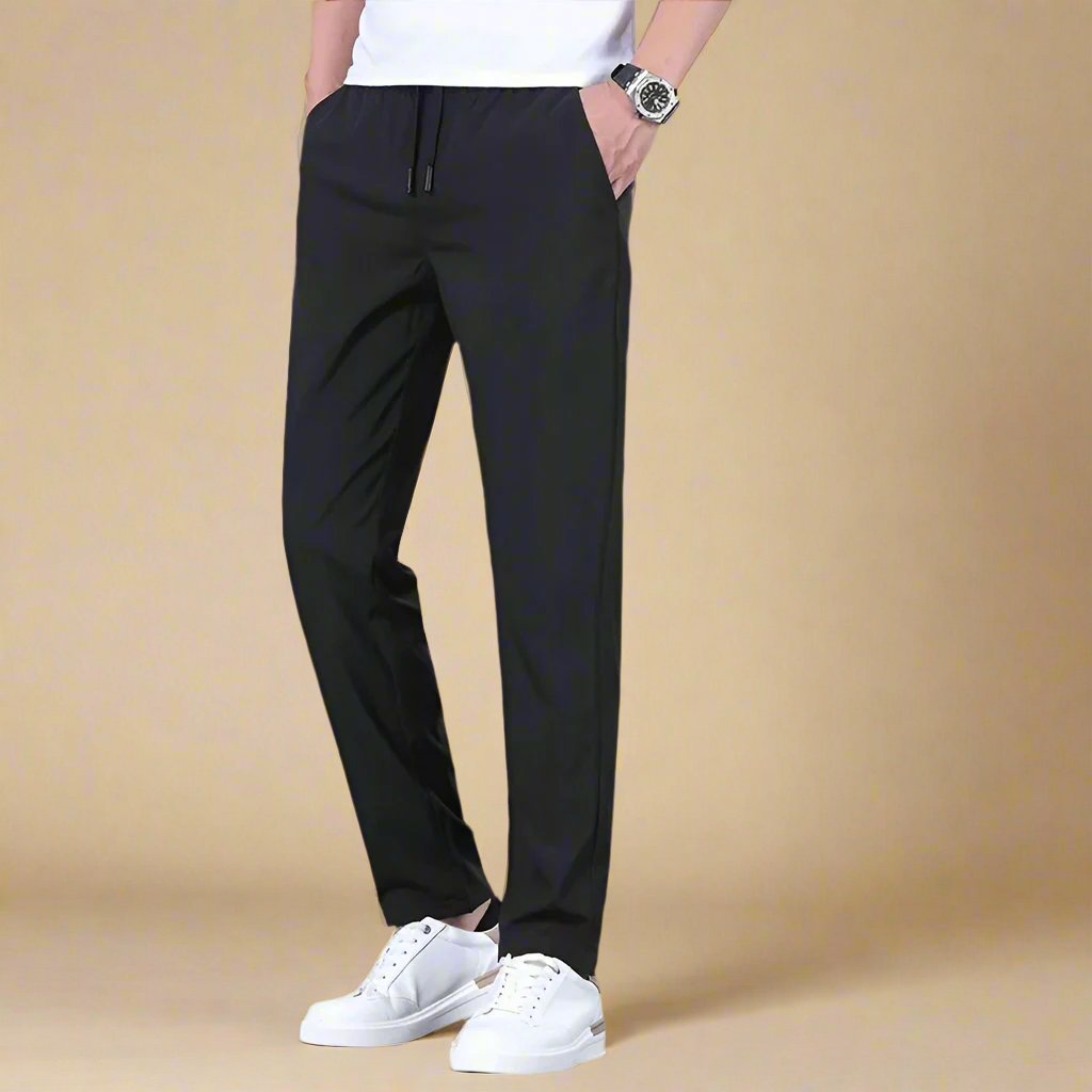 Men's Jogging Bottoms - Casual Elegant Wide Regular Fit Trousers