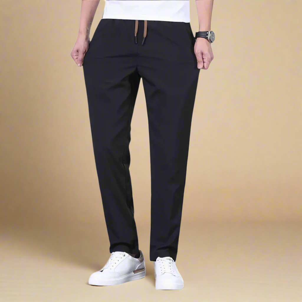 Men's Jogging Bottoms - Casual Elegant Wide Regular Fit Trousers