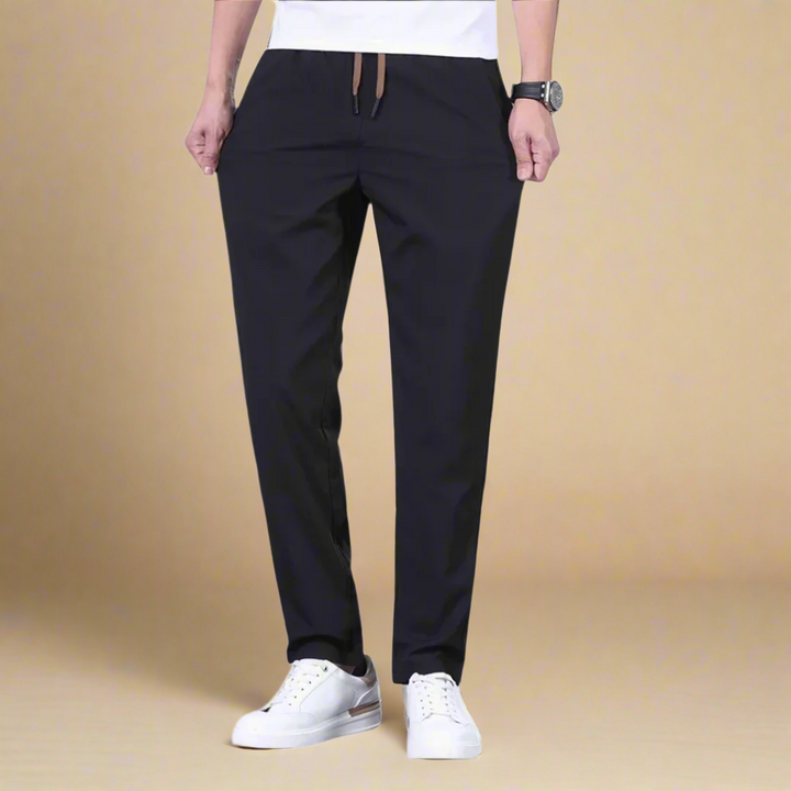 Men's Jogging Bottoms - Casual Elegant Wide Regular Fit Trousers
