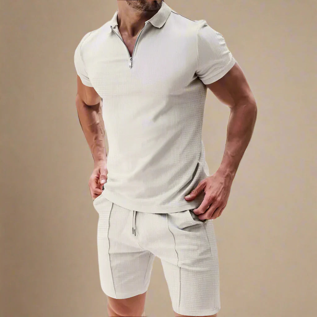 Men's Two-Piece Summer Set With Polo and Short