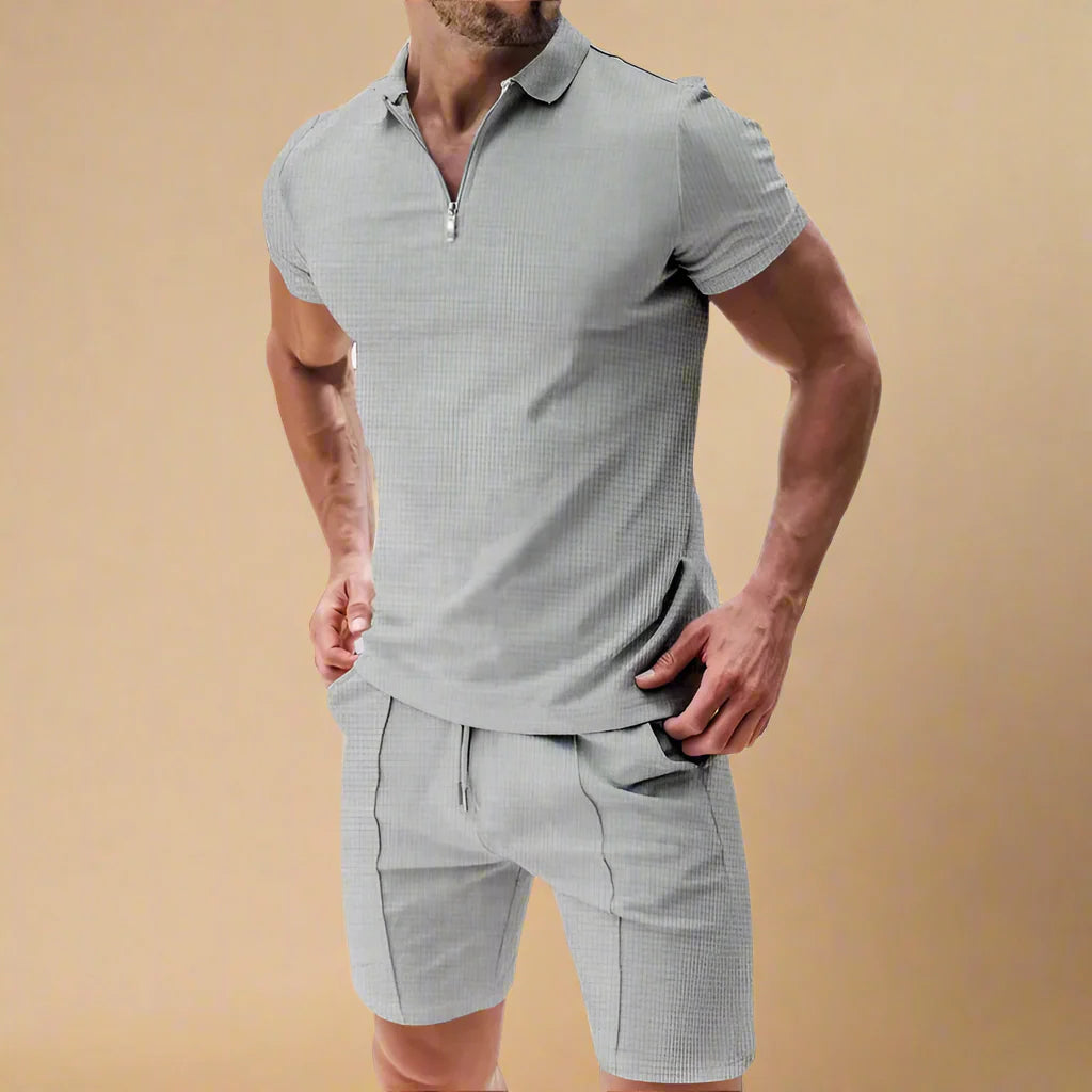 Men's Two-Piece Summer Set With Polo and Short