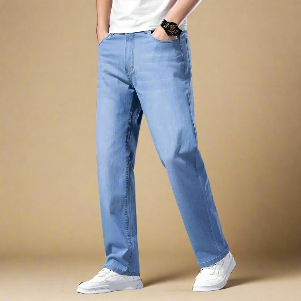 Classic Jeans | Casual Stretch wide leg jeans for Men | Loose Fit