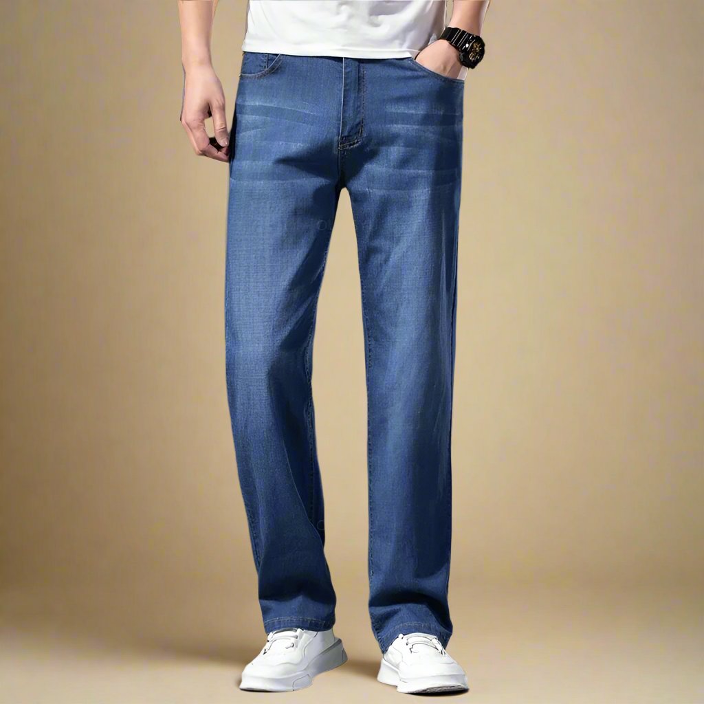 Classic Jeans | Casual Stretch wide leg jeans for Men | Loose Fit