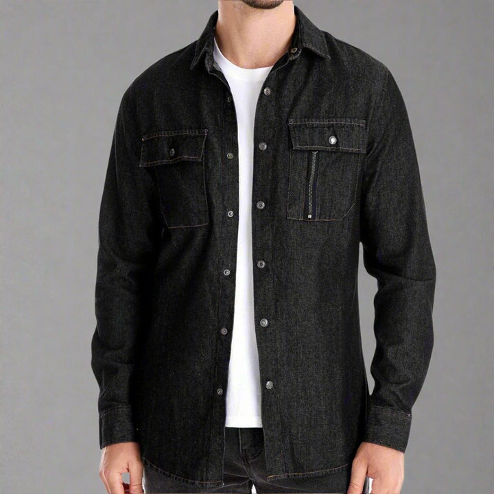 Casual Denim Shirt With Pockets